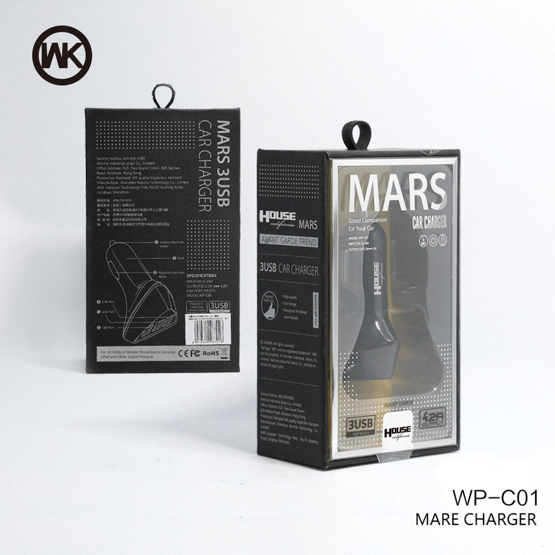 Resumen De Mercadeo para Cargador Coche Wk Design Remax Mars 3usb 4.2a Carga Rápida