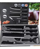 Cuchillos De Cocina Profesionales De Acero Kit 6 Piezas Color Negro