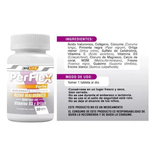 1 Acido Hialuronico Perflex Formula Reforzada 30 Tabletas