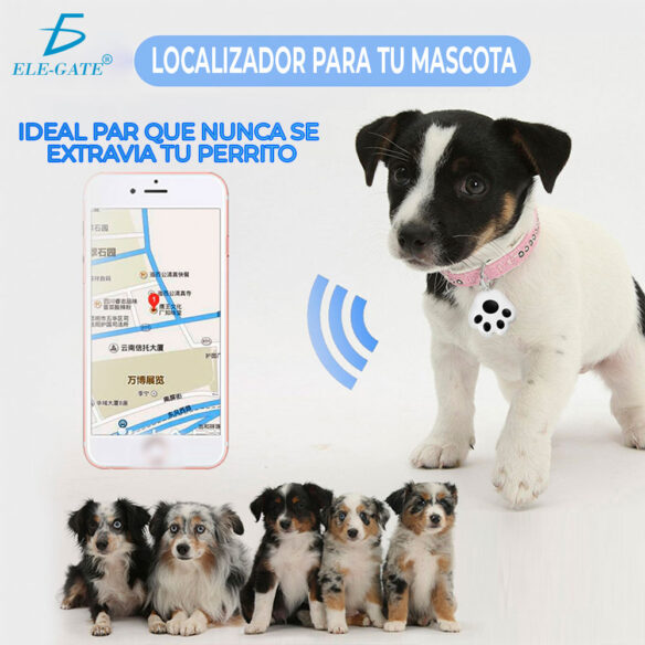 Localizador GPS Bluetooth en Forma de Huella para Mascota