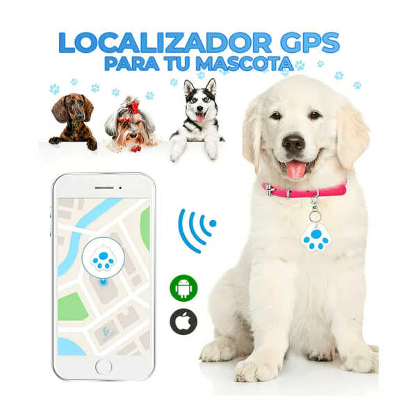 Localizador GPS Bluetooth en Forma de Huella para Mascota