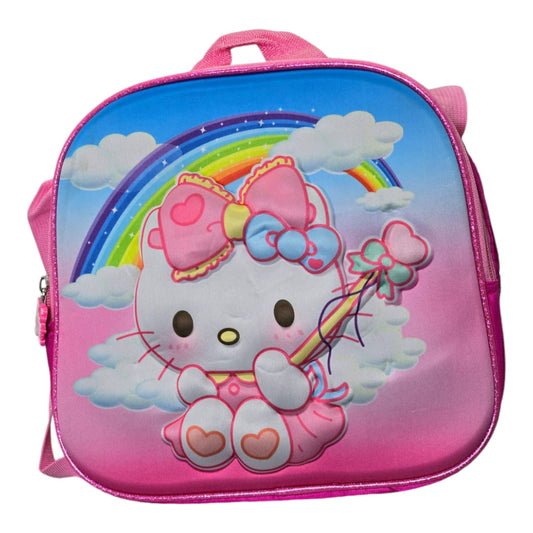 Mochila Escolar Lapicera Lonchera Térmica 3piezas Mochilas Para Niños Primaria Con Gran Capacidad Dibujo 3D Hello Kitty