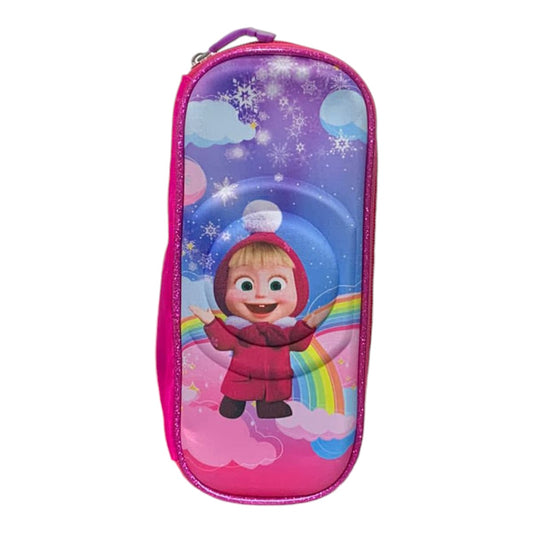 Mochila Escolar Lapicera Lonchera Térmica 3piezas Mochilas Para Niños Primaria Con Gran Capacidad Dibujo 3D Masha y el Oso