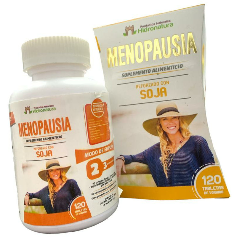 Menopausia Suplemento Alimenticio Reforzado Con Soja 120 Tabletas De 1 Gramo