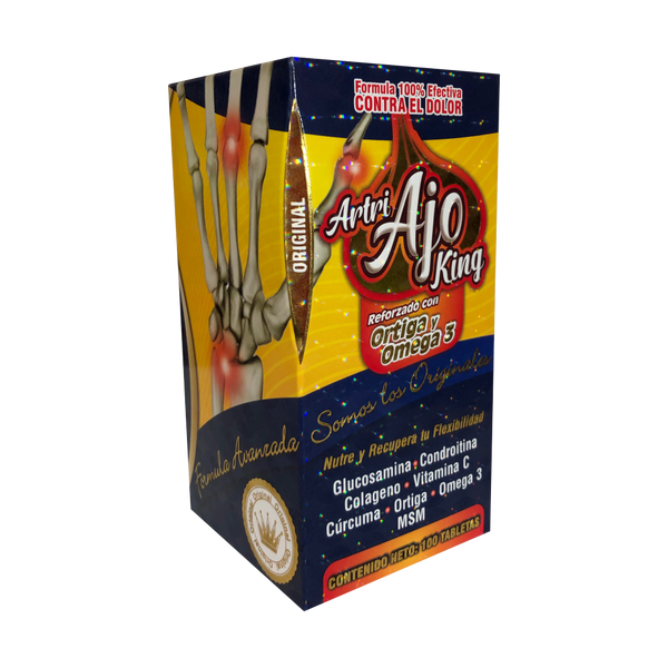 Artri Ajo King Frasco 100 Tabletas Ortiga Y Omega 3 Original