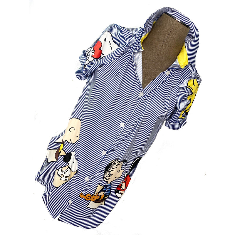 Camisa Maxi Blusa Rayas Snoopy's The Peanuts Woodstock Emilio