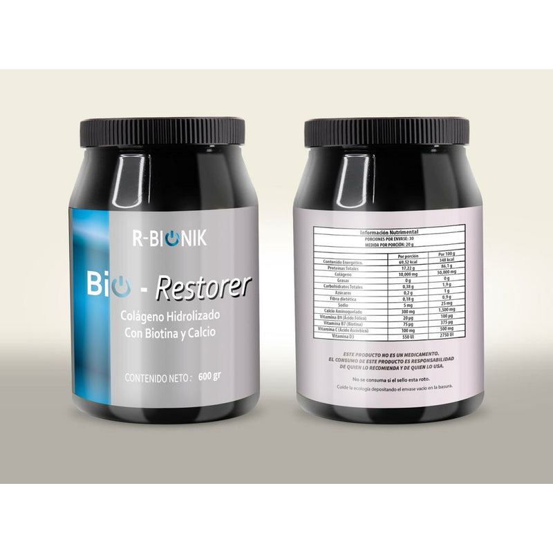 Colágeno Hidrolizado Bio-Restorer Biotina y Calcio R-Bionik